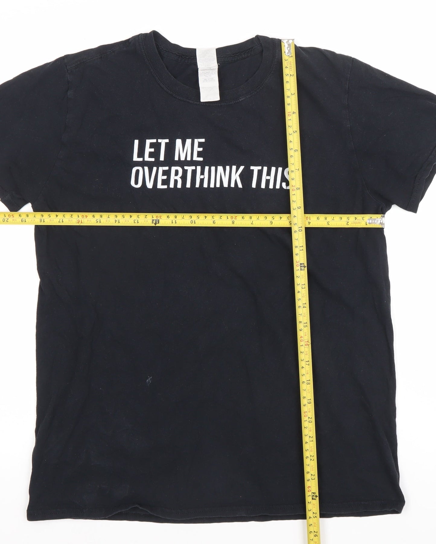 Gildan Womens Black Medium Graphic T-Shirt Funny Quote Crew Neck