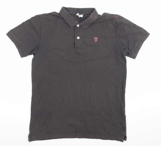 Knowledge Cotton Apparel Men’s Grey Polo Shirt Size S Organic Cotton