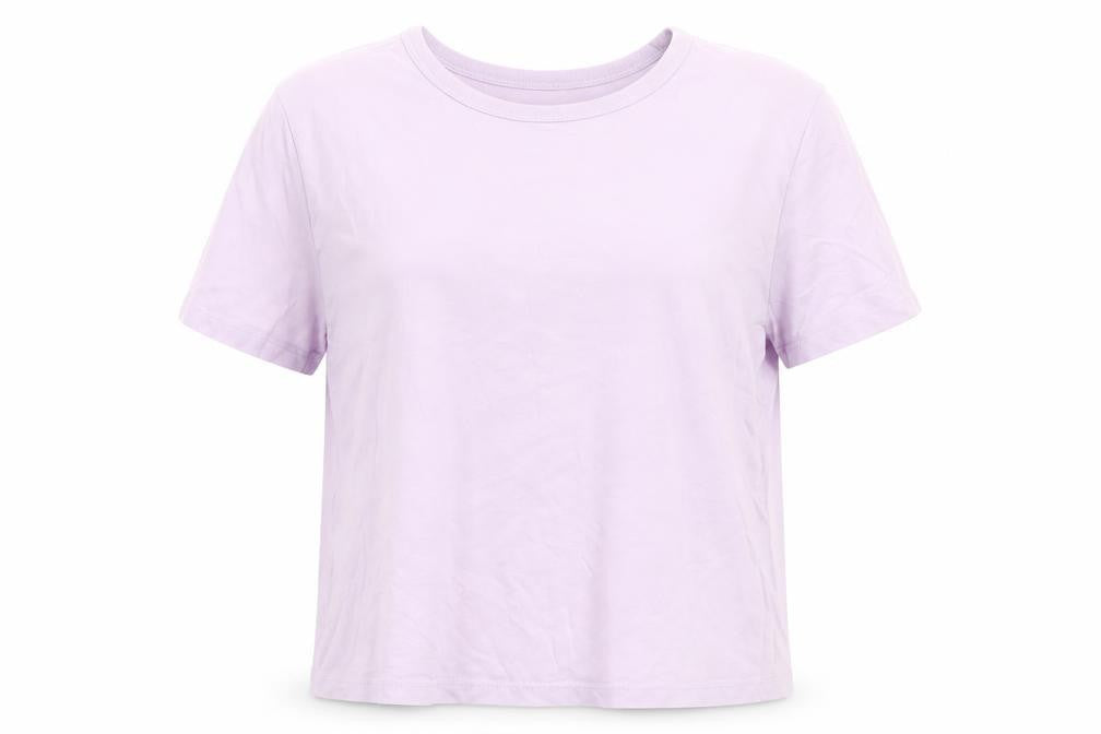 Weekday Women's Purple Cotton T-Shirt Size M Short Sleeve Casual