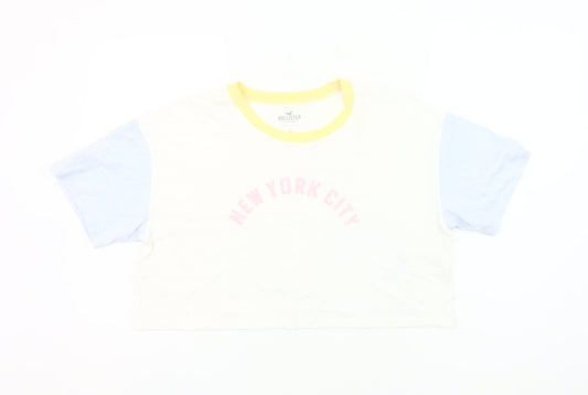 Hollister Women’s Multicoloured Cropped T-Shirt Size S