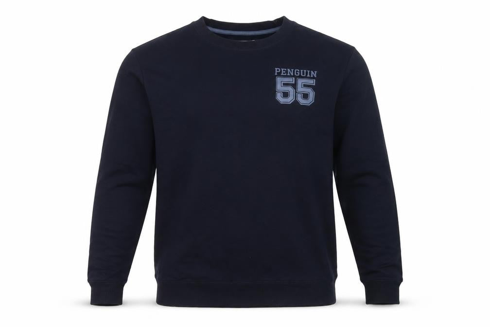 Original Penguin Men's Blue XL Crew Neck Pullover Sweatshirt Logo Sports
