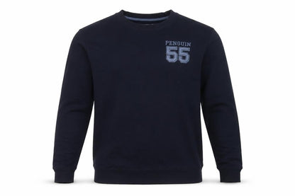 Original Penguin Men's Blue XL Crew Neck Pullover Sweatshirt Logo Sports