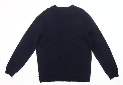 Original Penguin Men's Blue XL Crew Neck Pullover Sweatshirt Logo Sports