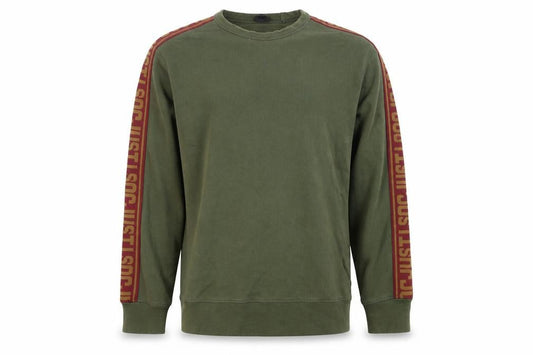 Just Cavalli Men’s Green XL Pullover Logo Sweatshirt Crew Neck