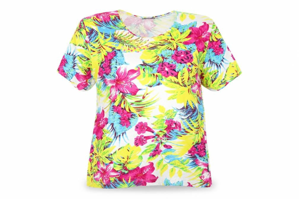 No Compromise Womens Multicoloured Floral T-Shirt Size 2XL