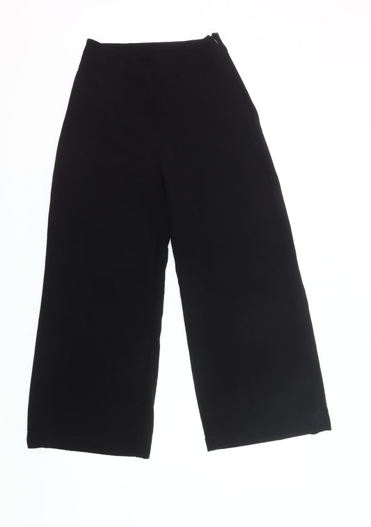 GFLOCK Women’s Black Wide-Leg High Rise Trousers Size 8