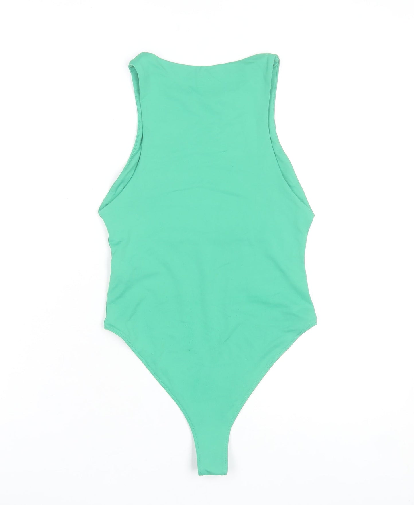 Zara Women Green Sleeveless Bodysuit Size S Slim Fit Summer Stretch