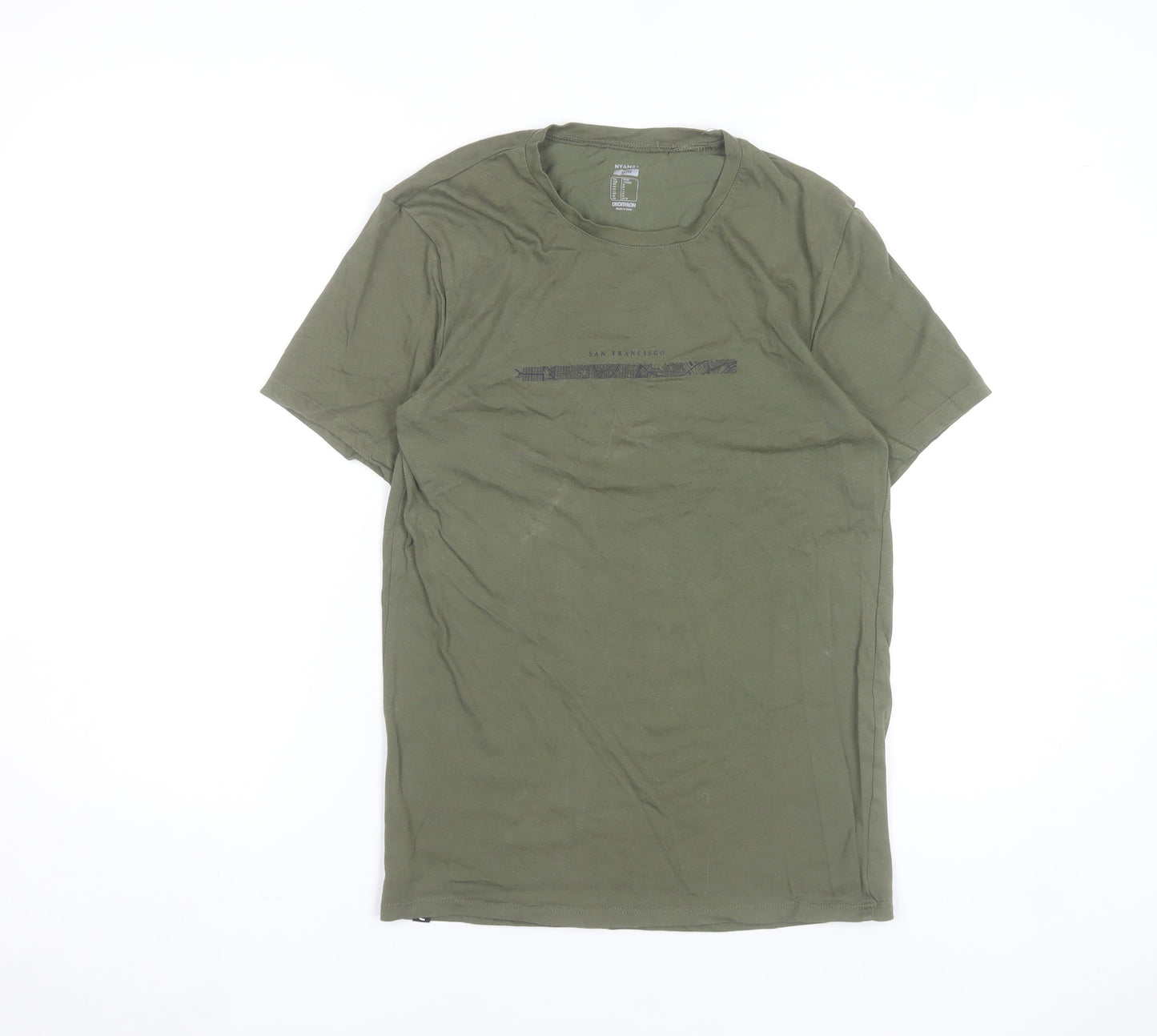 Decathlon Nyamba Men’s Green Slim Fit Graphic T-Shirt M