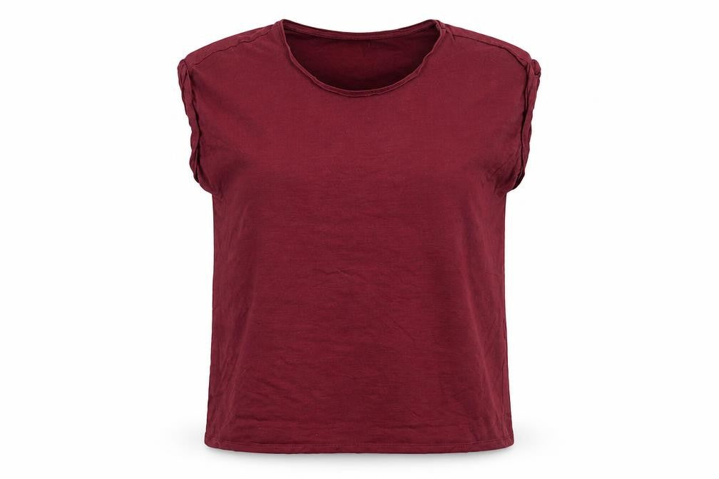 Vero Moda Women’s Red Sleeveless Basic T-Shirt Top Size S