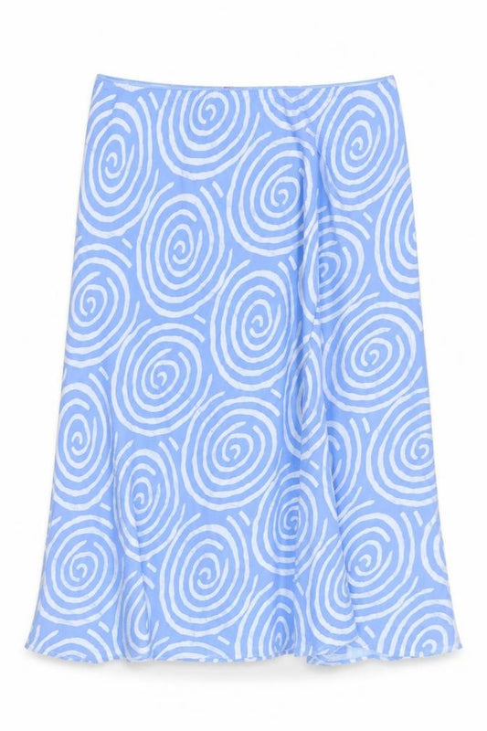 Jacques Vert Women’s Blue A-Line Midi Skirt UK 22 Geometric