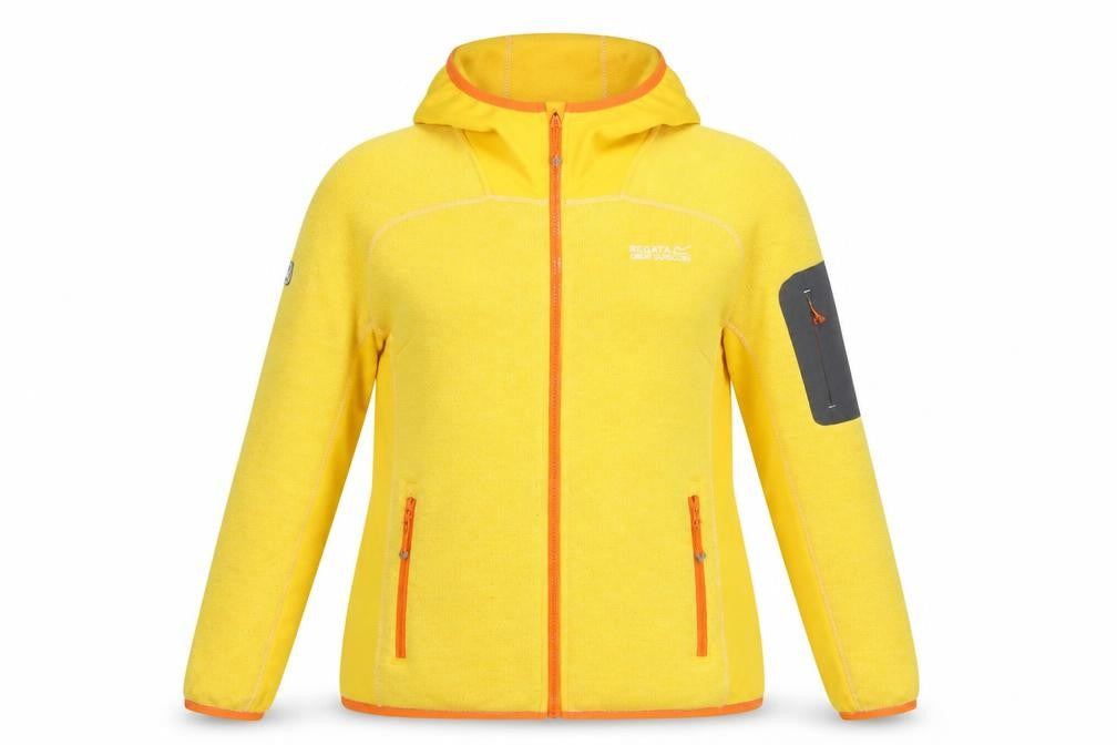 Regatta Womens Yellow Hooded Full Zip Outdoor Jacket Size 16