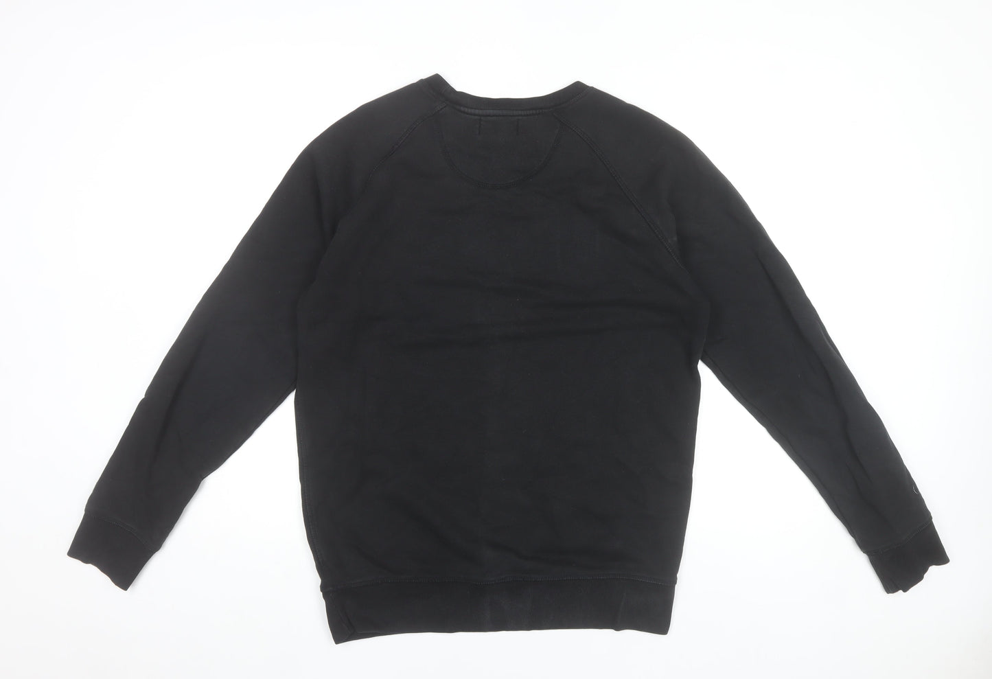 MR SHAW Men’s Black Crew Neck Pullover Sweatshirt Size L