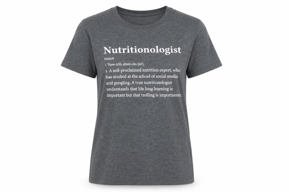 Gildan Women’s Grey Nutritionologist Funny Quote T-Shirt Size S
