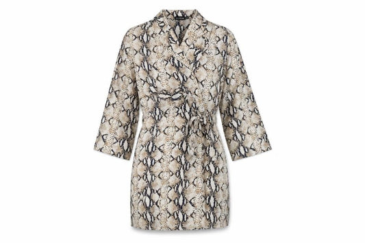 PRETTYLITTLETHING Women’s Snake Print Wrap Dress Size 20