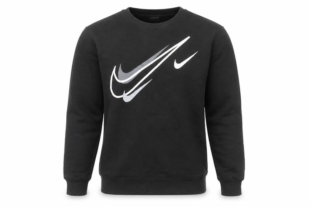 Nike Men's Black Small Pullover Sweatshirt Logo Graphic Print