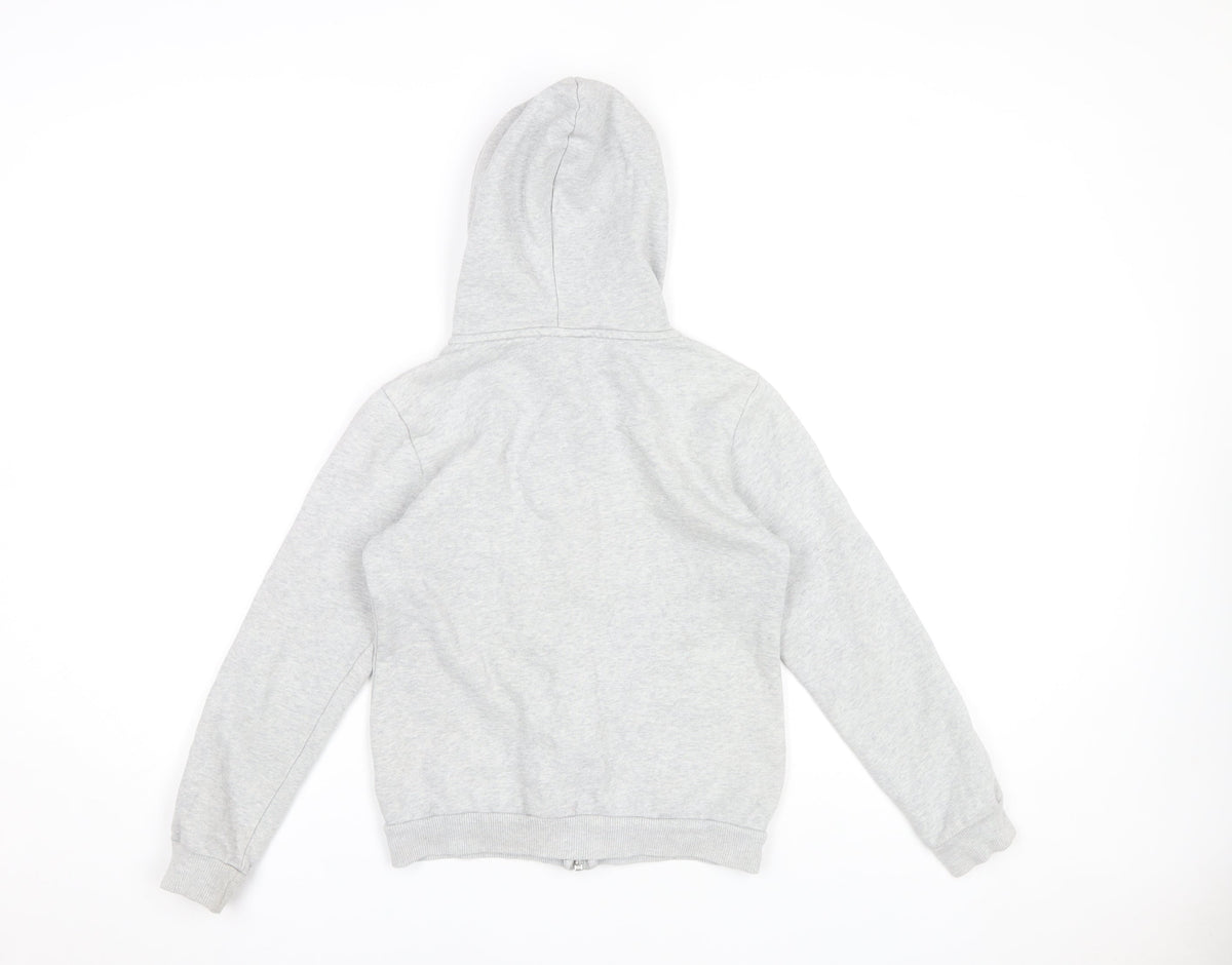 Puma Boys Grey Full Zip Hoodie 11-12 Years Regular Fit Casual Sportswear