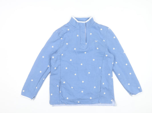 Crew Clothing Women’s Blue Floral Henley Sweatshirt Size 10