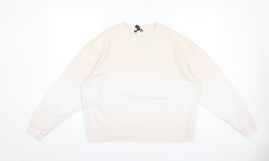 New Look Women’s Ivory Pullover Sweatshirt Size S Cotton Blend