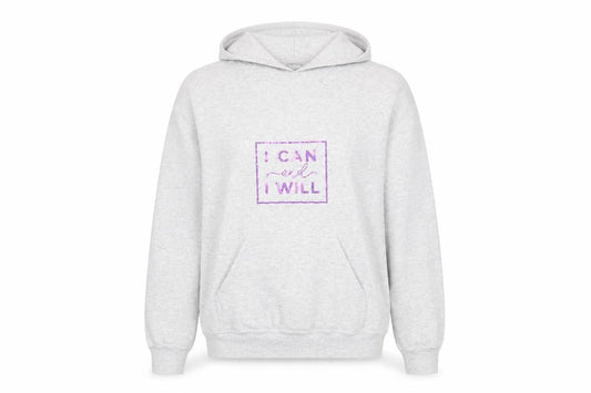 Gildan Womens Grey Pullover Hoodie M Graphic Print