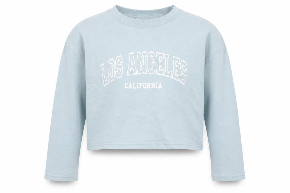 Primark Girls Blue Los Angeles Pullover Sweatshirt 12-13Y Crew Neck