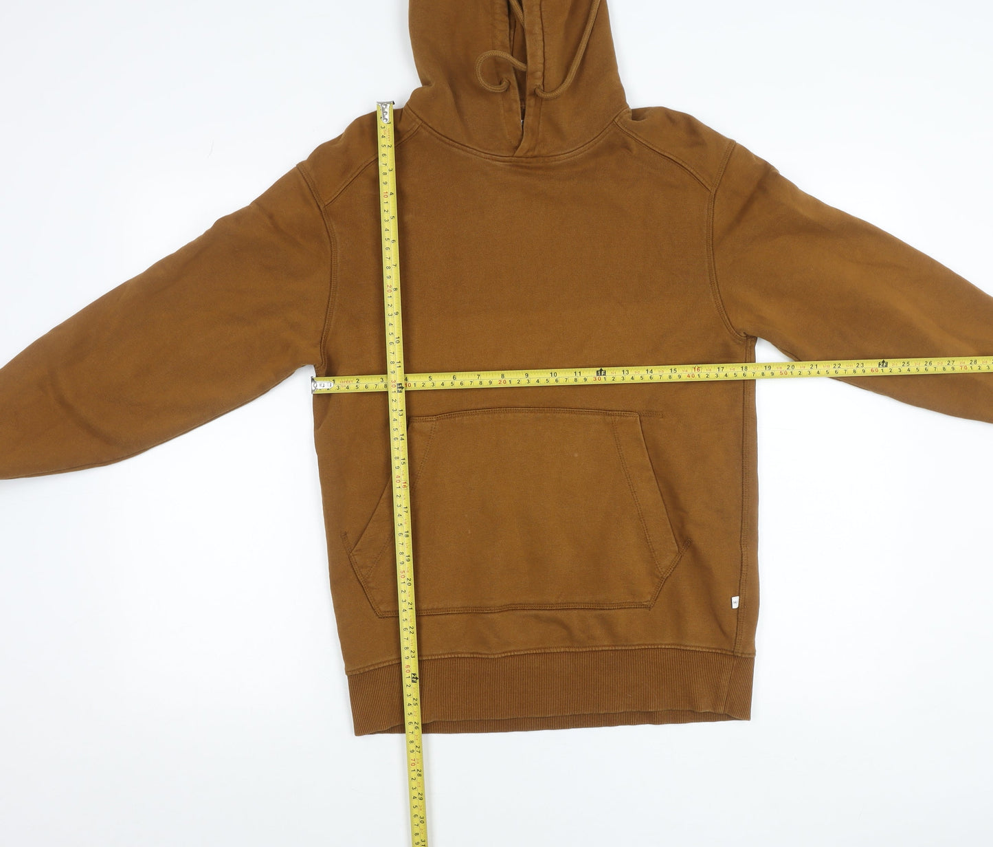 Selected Homme Men’s Brown Pullover Hoodie Size S Organic Cotton