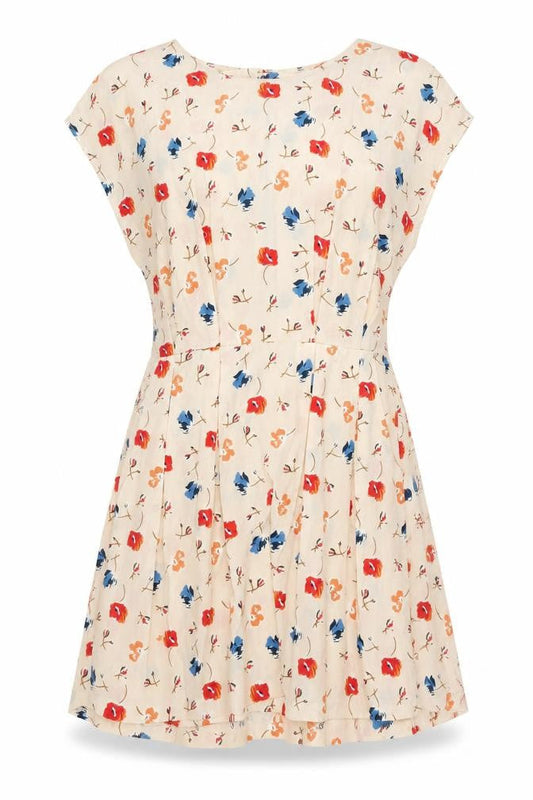 Glamorous Women’s Beige Floral A-Line Short Sleeveless Dress Size 12