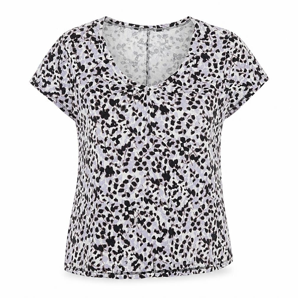 Bonmarché Women’s Multicoloured Animal Print V-Neck T-Shirt Size 20