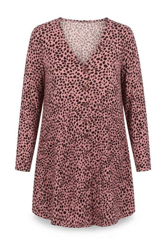 Missguided Women’s Pink Leopard Print Shift Mini Dress UK 6