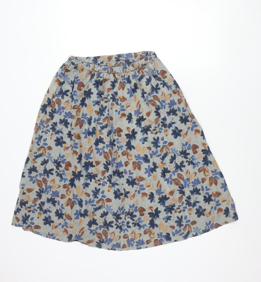 Carr & Westley Womens Size 14 Multicoloured Floral A-Line Knee Length Skirt
