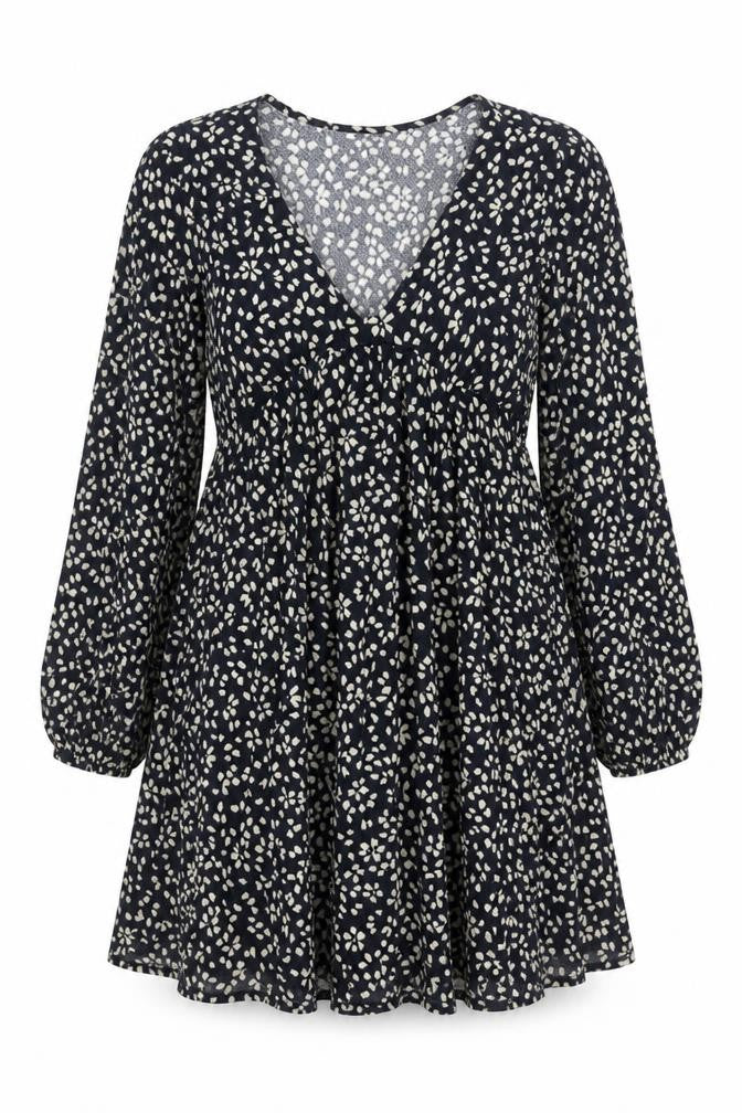 New Look Women’s Blue Floral Mini Skater Dress Size 8
