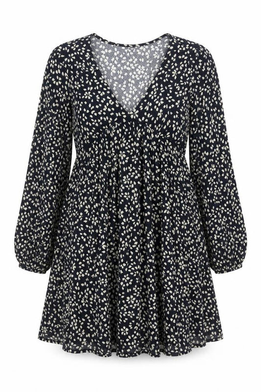 New Look Women’s Blue Floral Mini Skater Dress Size 8