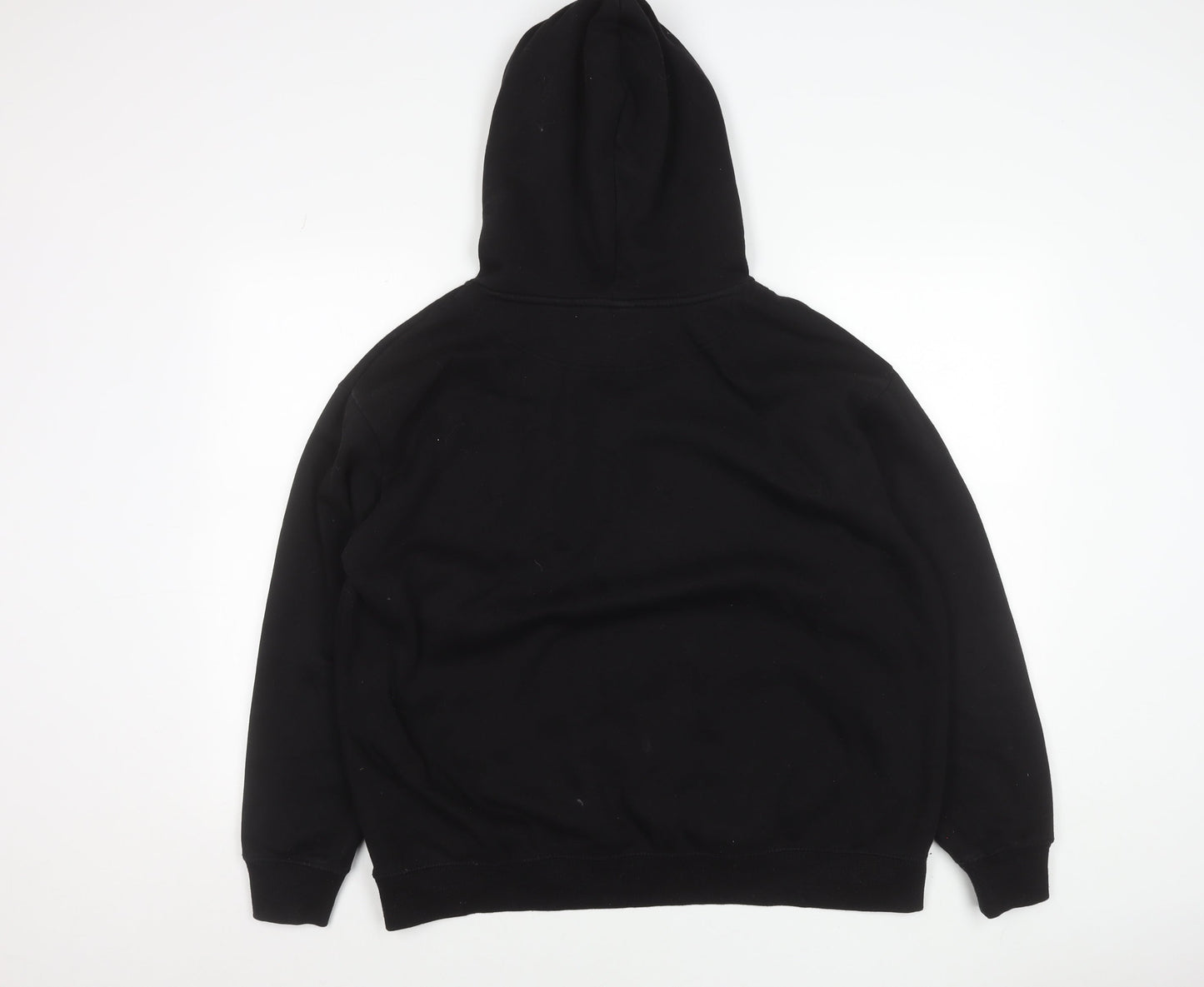 Women's Black Small Pullover Hoodie Cotton Blend Casual