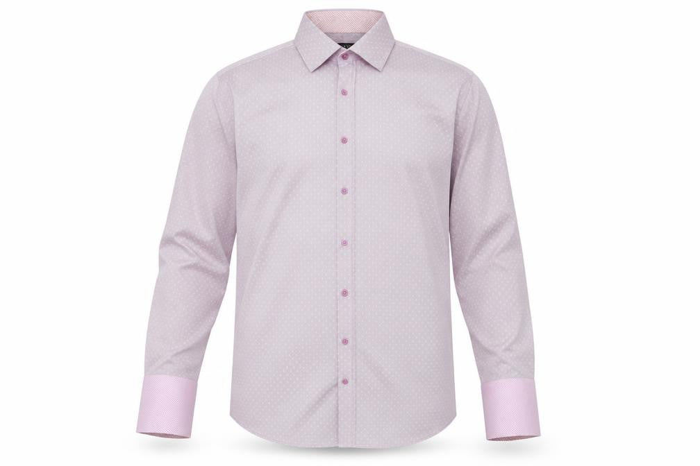Jeff Banks Men’s Pink Striped Long Sleeve Cotton Button-Up Shirt Size 17