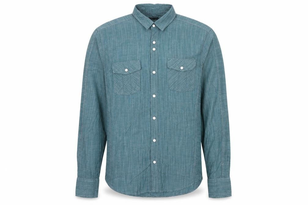 INC International Concepts Men's Green Medium Button-Up Cotton Shirt
