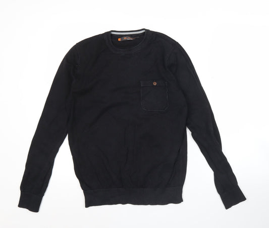 Ben Sherman Men’s Black Cotton Crew Neck Jumper Size S