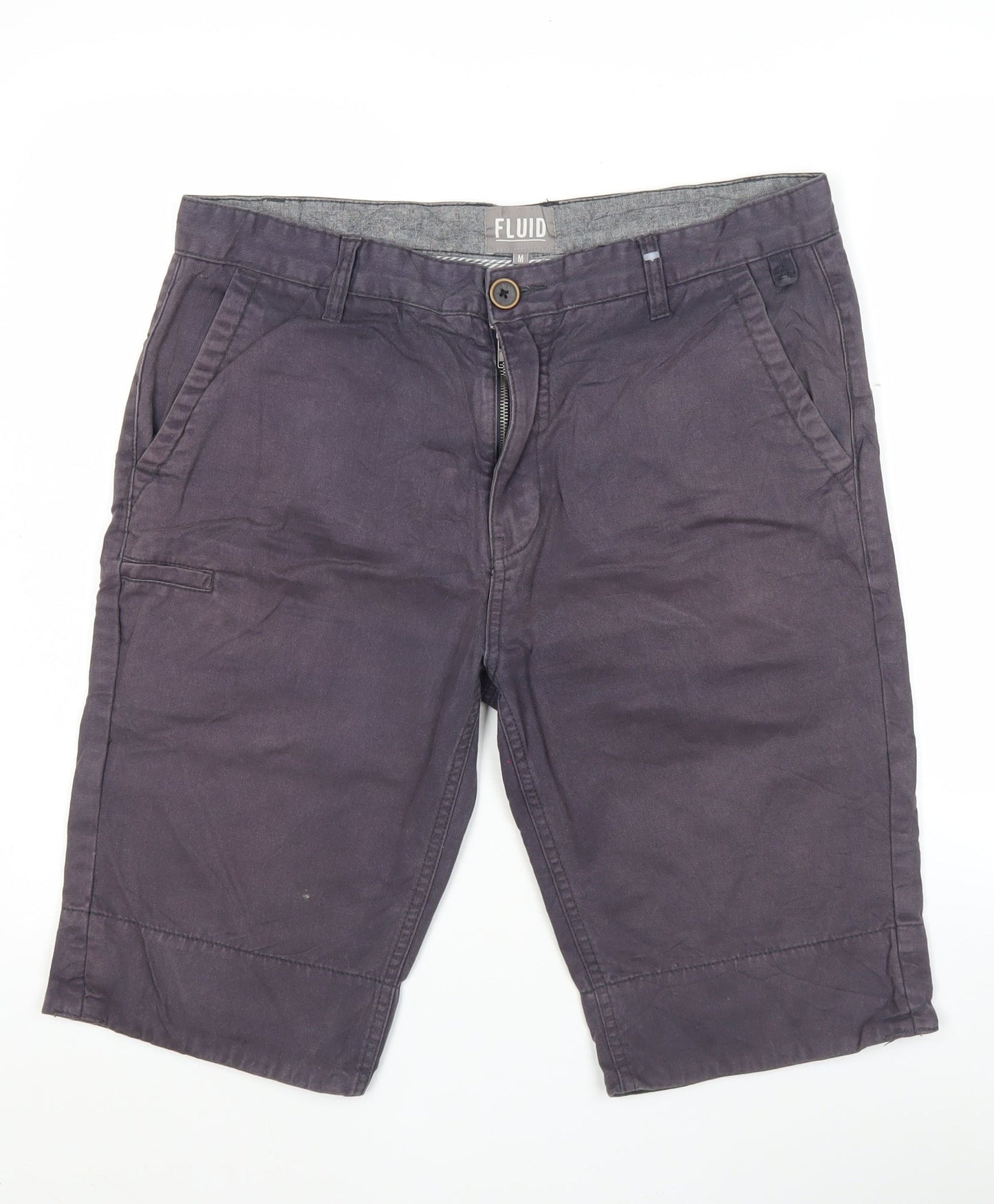 Fluid Men’s Purple Chino Shorts Size M 32in Cotton Summer Casual