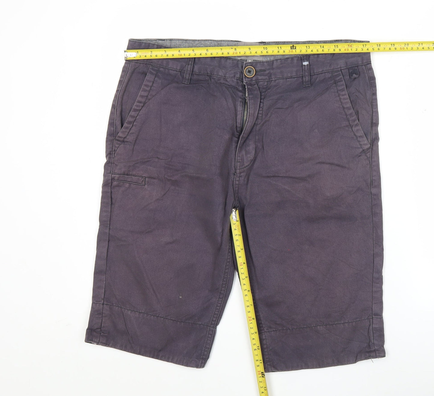 Fluid Men’s Purple Chino Shorts Size M 32in Cotton Summer Casual