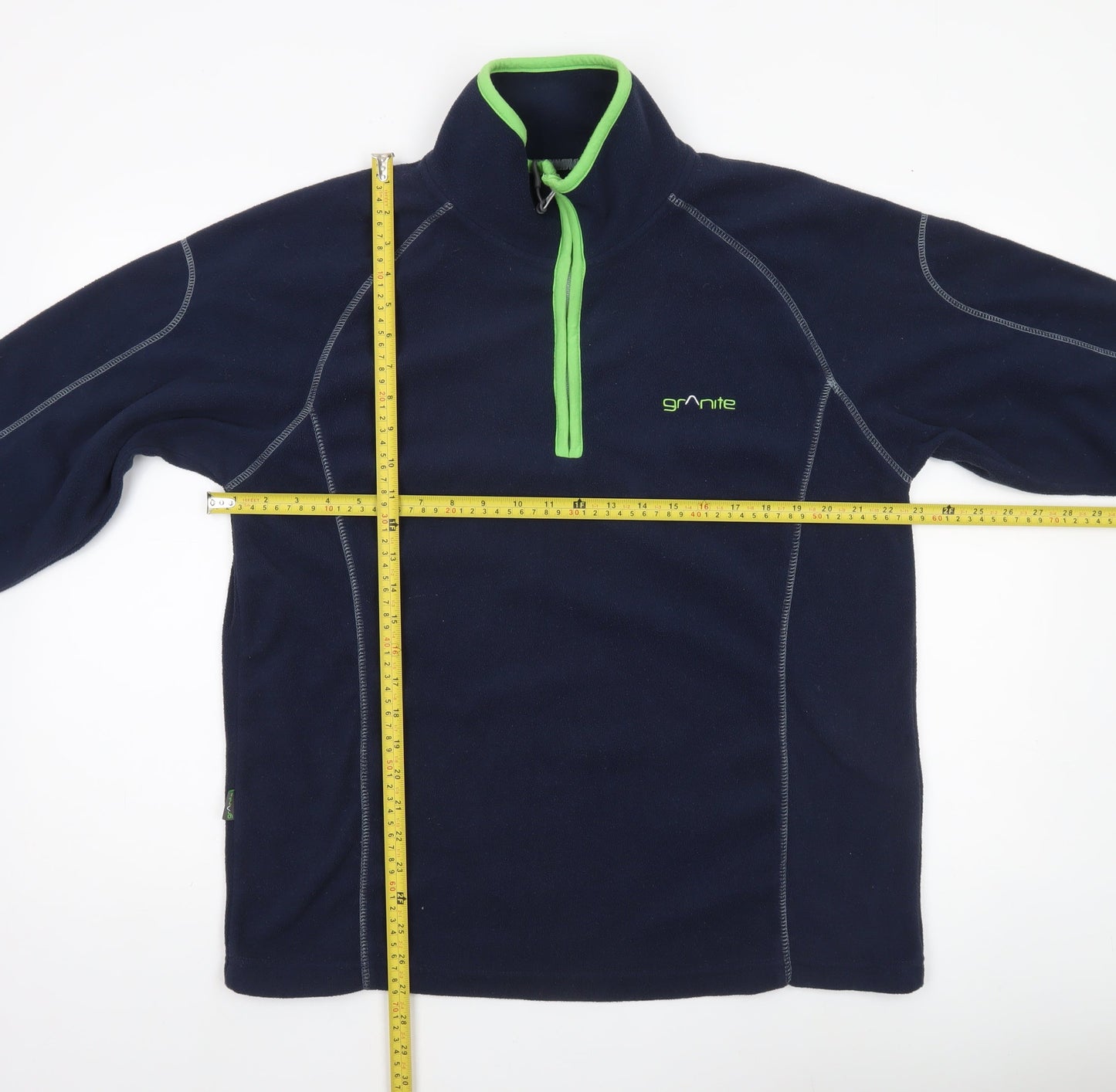 Granite Outdoors Men’s Blue Fleece Sweatshirt M 1/4 Zip Pullover