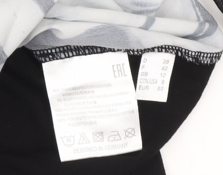 Tuzzi Womens Multicoloured Graphic T-Shirt Size 12 Scoop Neck
