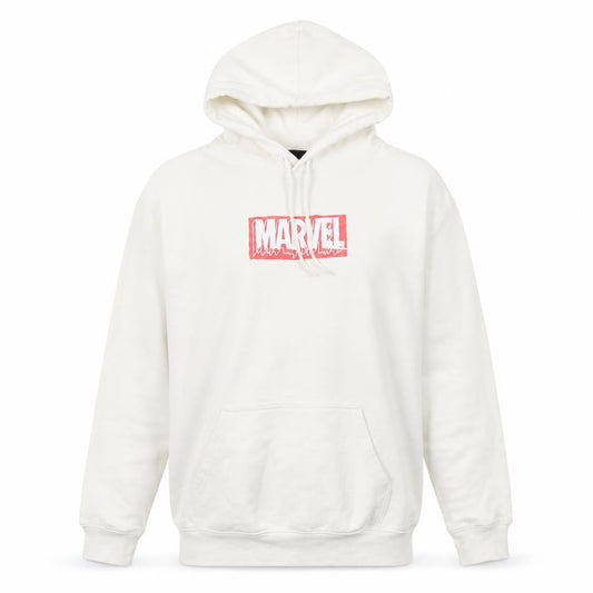 H&M Marvel Men’s White XS Pullover Hoodie Graphic Logo