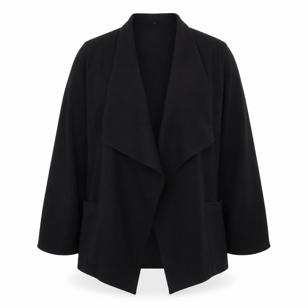 Wallis Women’s Black Jacket Size 14 Mid-Length Open Front Classic Style