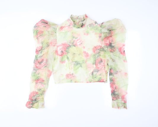 River Island Women’s Multicoloured Floral Puff Sleeve Blouse Size 12