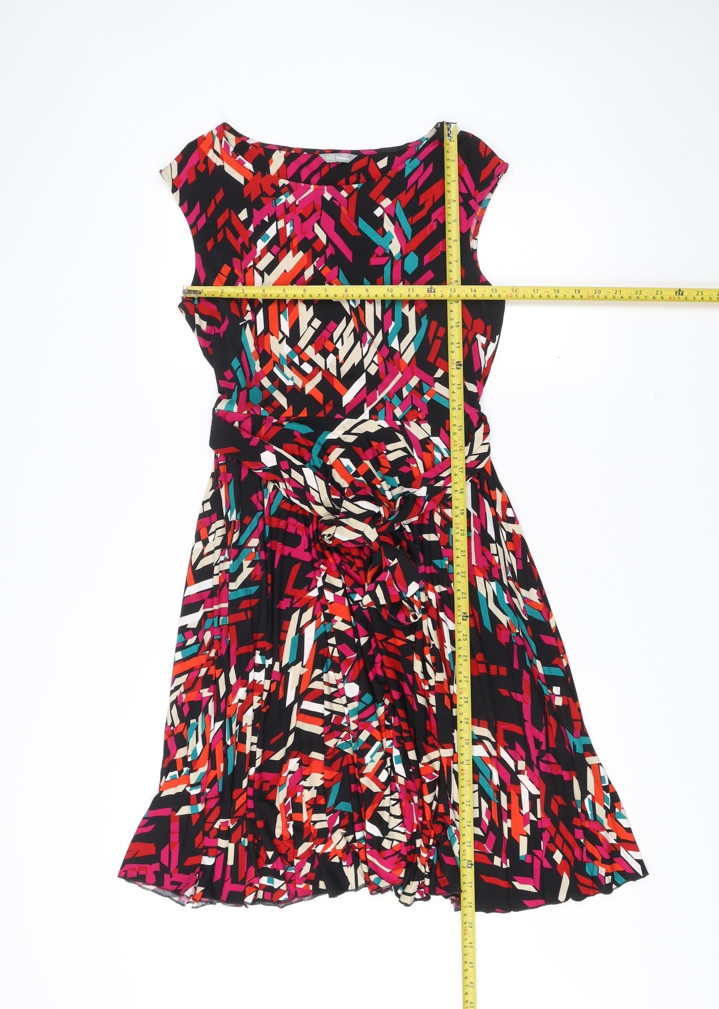 Marks and Spencer Women’s Multicoloured Size 12 Fit & Flare Dress