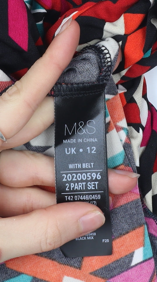 Marks and Spencer Women’s Multicoloured Size 12 Fit & Flare Dress