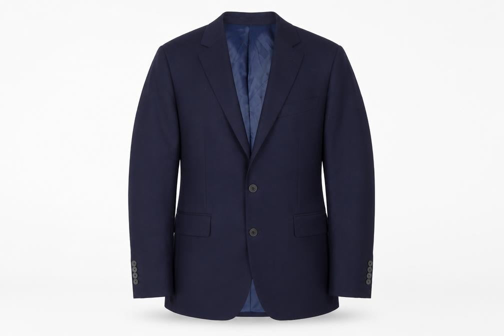Chester Barrie Men’s Blue 40R Wool Single-Breasted Blazer Jacket