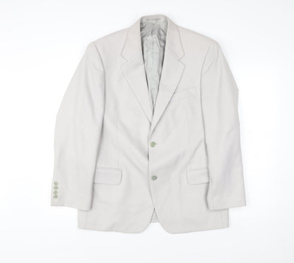 Nicholas Rowe Mens Beige 40 Chest Wool Blend Blazer Jacket