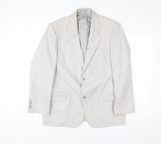 Nicholas Rowe Mens Beige 40 Chest Wool Blend Blazer Jacket