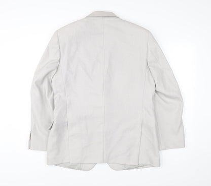 Nicholas Rowe Mens Beige 40 Chest Wool Blend Blazer Jacket