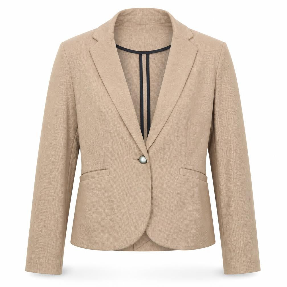 New Look Women Beige Blazer Jacket UK 12 Single Breasted Workwear