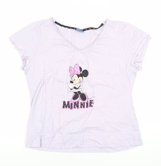 Disney Teens Purple Minnie Mouse T-Shirt Size 10-12 Cotton